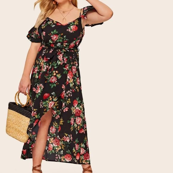 Floral Maxi Wrap Dress - Picture 1 of 3